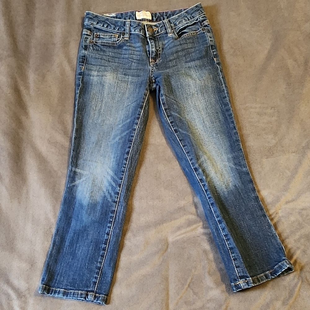 Aeropostale Distressed Bayla Slinny Jeans 3/4 Short
